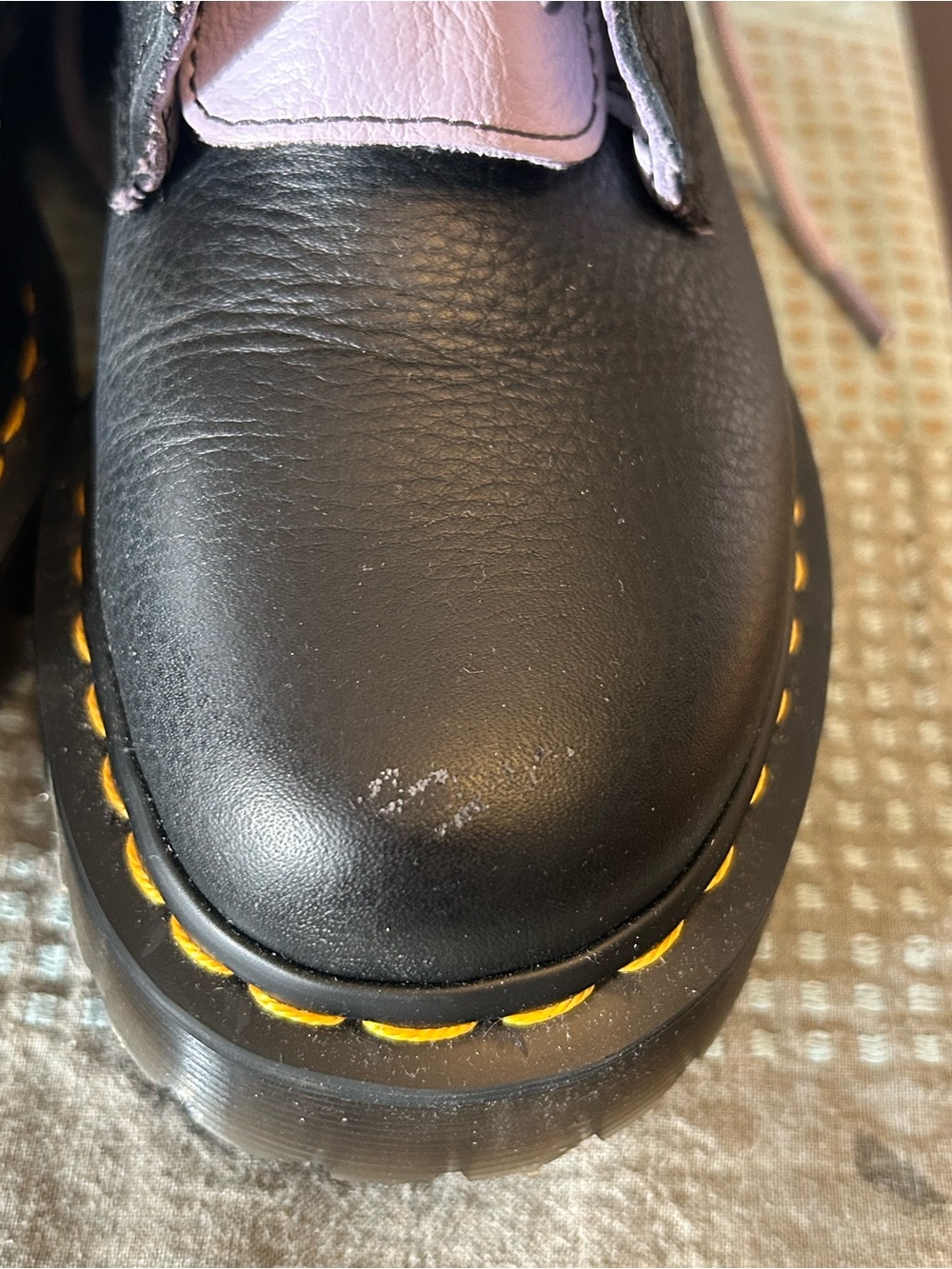 Dr Martens 1460 Purple Hearts Virginia Boots Satin Lace Up women’s 7 - Picture 2 of 7